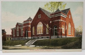 German Baptist Church Waynesboro Pennsylvania 1908 Postcard A4
