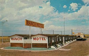 Automobiles Ranch Motel Route 66 Postcard roadside Petley 20-3449