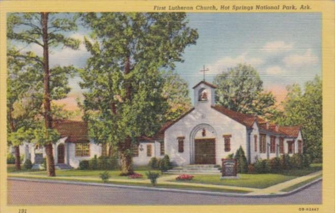 Arkansas Hot Springs First Lutheran Church 1951 Curteich