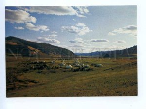 419486 MONGOLIA agricultural co-operatiove camping Zabhan Aimak Old postcard