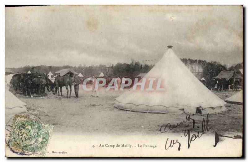 Old Postcard Horse Riding Equestrian Mailly the camp The Army grooming