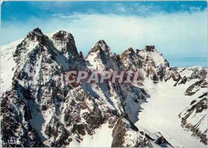 Postcard Modern Oisans Pelvoux (3932 m) unnamed peak (3914 m) aileroide (3928...