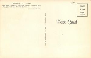 Johnson City Texas~President Lyndon Baines Johnson Boyhood Home~1960s Postcard