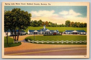 Rectory   Virginia  Spring Lake Motor Court   Postcard