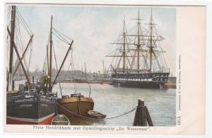 Prins Hendrikkade Opleidingsschip De Wassenaar Amsterdam Netherlands postcard