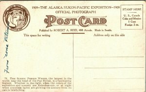 Alaska Yukon Pacific Exposición Oficial Foto Noria Rueda 1909 Tarjeta Postal Unp