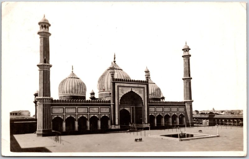 Jama Masjid Masjid in Delhi India Mughal-Style Mosque RPPC Real Photo Postcard