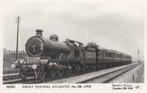 Great Central Atlantic No 108 in 1910 Train Real Photo Postcard