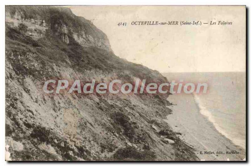 Postcard Old Octeville sur Mer Seine Inf Cliffs