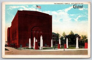 Cleveland Ohio~Front of Masonic Temple~Vintage Postcard