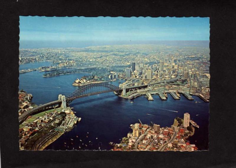 Aerial View Australia Sydney Bridge Postcard Carte Postale