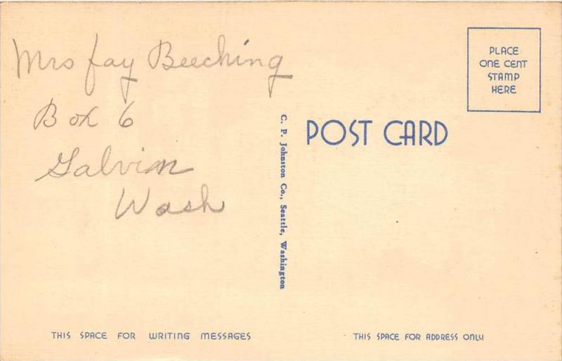 Washington Seattle  LARGE LETTER