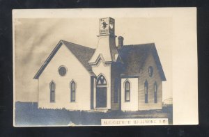 RPPC HIGHMORE SOUTH DAKOTA SD METHODIST EPISCOPAL CHURCH REAL PHOTO POSTCARD