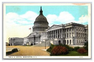 Capitol Building American Flag Washington DC UNP WB Postcard L19