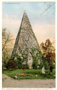 VA - Richmond. Confederate Monument, Hollywood Cemetery