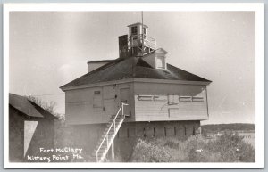 Kittery Point Maine 1950s RPPC Real Photo Postcard Fort McClary