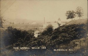 Burrillville Glendale Rhode Island RI Orrell Mills c1907 Real Photo Postcard