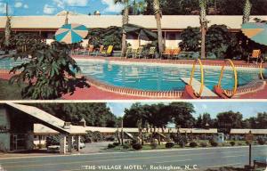 Rockingham North Carolina Village Motel Multiview Vintage Postcard K41793