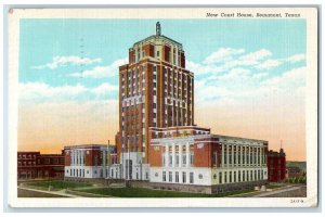 1944 New Court House Exterior Building Beaumont Texas Vintage Antique Postcard