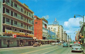 Mexico Av. Juarez Antes Carman Country Club Storefronts Old Cars, Postcard