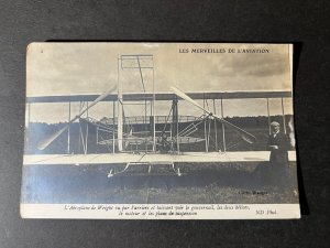 Mint France RPPC Postcard Cover The Marvels of Aviation Wright Brothers Plane