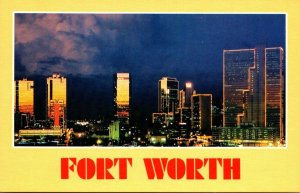 Texas Fort Worth Skyline At Night