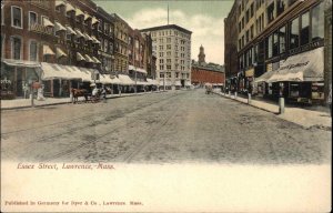 Lawrence Massachusetts MA Essex Street c1910 Vintage Postcard