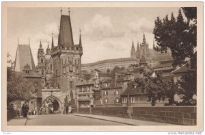 PRAHA, Czech Republic, 1900-1910's; The Bridge Towers Of Little Town