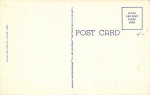 Paris Texas~City Hall And Central Fire Station~1943 Linen Postcard