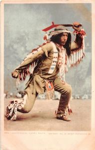 F65/ Native American Indian Postcard c1910 Ojibwa Brave Arrowmaker 23