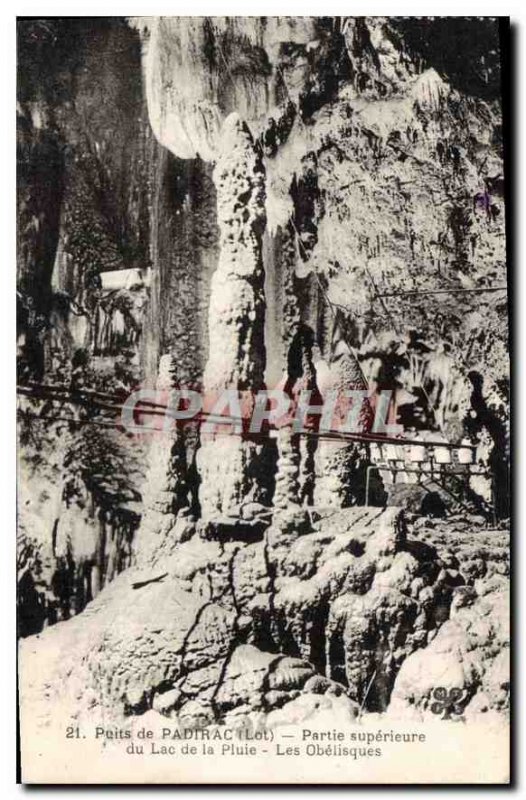 Postcard Old Well of Padirac Lot Lake Superior Part of the Obelisks Rain