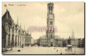 Old Postcard Bruges Grand Place