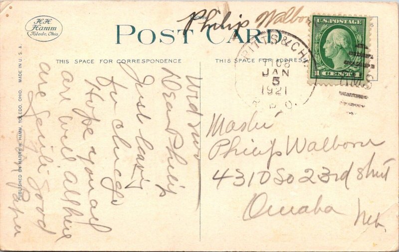 The Brumback Library, Van Wert OH c1921 Vintage Postcard B79