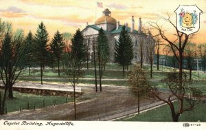 Augusta ME-Maine, Capitol Building Offices Historical Landmark Vintage Postcard