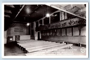 Tombstone AZ Postcard RPPC Photo Interior Of Bird Cage Theatre Showing Box