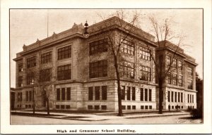 Postcard High and Grammar School Building in South Bend, Indiana