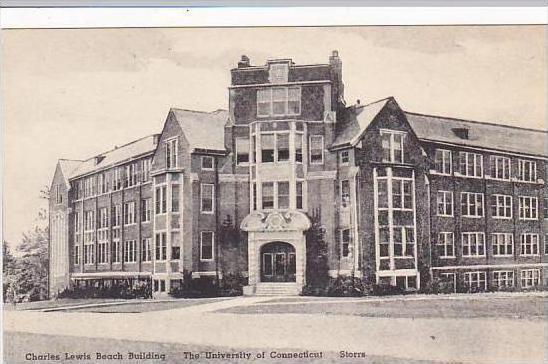 Connecticut Storrs Charles Lewis Beach Building Univ Of Conn Albertype