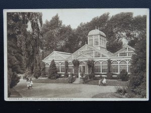 West Midlands WOLVERHAMPTON West Park Conservatory - Old Postcard