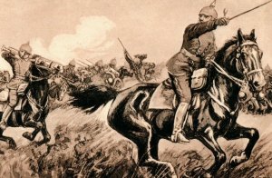 1914-18 WWI German Soldiers Battle Scene Wohlfahrts Welfare Vintage #11 P19