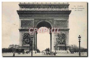 Old Postcard Paris Arc de Triomphe Etoile