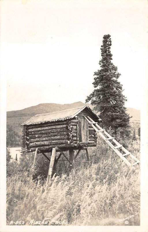 RPPC ALASKA CACHE REAL PHOTO POSTCARD (c. 1940s)