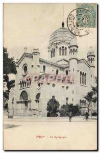 Old Postcard Judaica Jewish Dijon synagigue