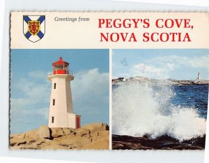 Postcard Greetings from Peggy's Cove Nova Scotia Canada