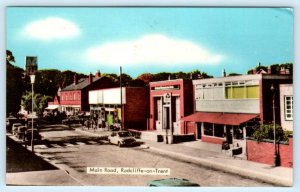 RADCLIFFE on TRENT, Nottinghamshire England UK ~ MAIN ROAD Street Scene Postcard