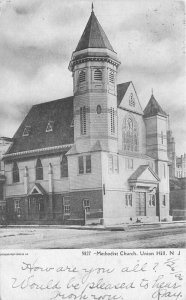 Methodist Church Union Hall New Jersey Souvenir undivided 1906 Postcard 13328