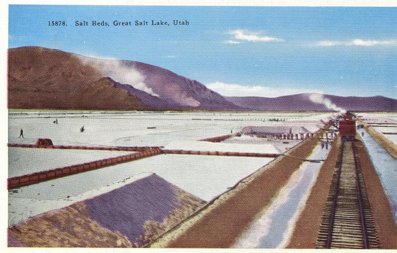 US    PC1107  SALT BEDS, GREAT SALT LAKE, UTAH