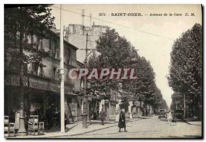 Postcard Old Saint Ouen Avenue de la Gare