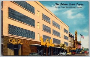 Reno Nevada 1940-50s Postcard The Golden Bank Casino