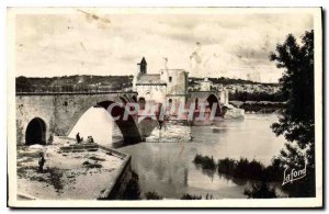 Old Postcard Avignon Pont St Benezet on the Rhone