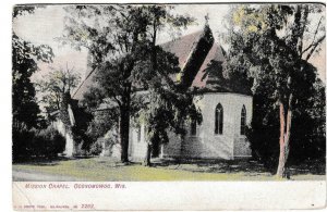 Mission Chapel, Oconomowoc, Wisconsin, Antique 1907 EC Kropp Postcard